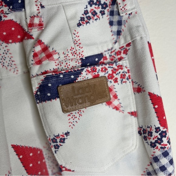 Vintage 70's Lady Wrangler Patchwork Print Pants - Picture 7 of 7